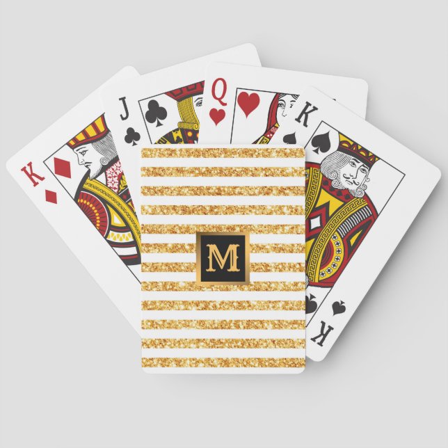 Jeu De Cartes Gold Horizontal Parties scintillant Boho Popular C (dos)