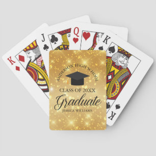 Jeu De Cartes Gold Sparkle Graduate Custom Graduate Cadeau