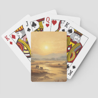 Jeu De Cartes Golden Desert Sunset Dunes Playing Cards