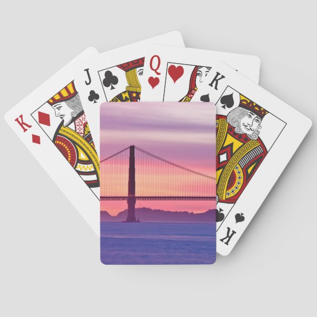Jeu De Cartes Golden gate bridge au coucher du soleil (dos)