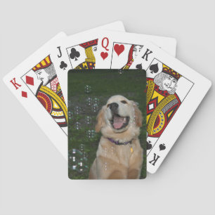 Jeu De Cartes Golden retriever avec des bulles