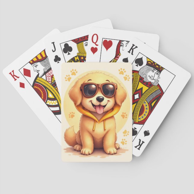 Jeu De Cartes Golden Retriever Mignon Drôle (dos)