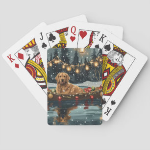 Jeu De Cartes Golden Retriever Noël Festive Voyage