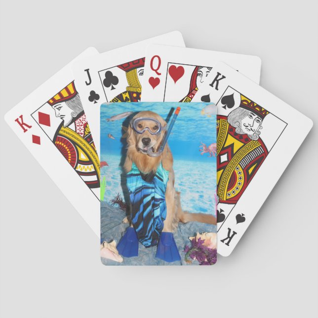 Jeu De Cartes Golden retriever Snorkeler (dos)
