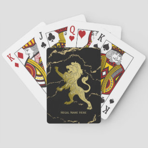 Jeu De Cartes Golden Royal Lion noir Marque personnel