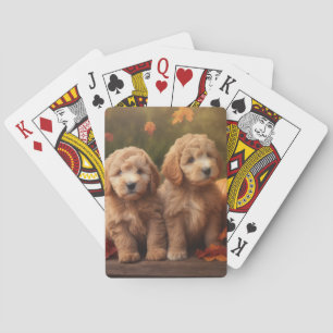 Jeu De Cartes Goldendoodle Chiot Automne Citrouille délice