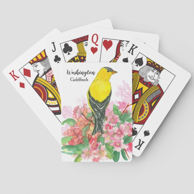 Jeu De Cartes Goldfinch Washington State Souvenir Goldfinch (dos)