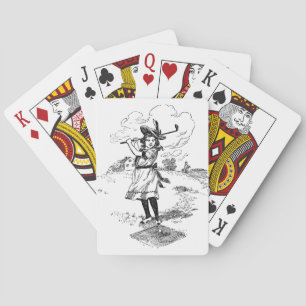 Jeu De Cartes Golf Girl Golfing Art Vintage