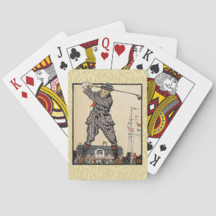 Jeu De Cartes Golf Golfeur Vintage Antique Golf