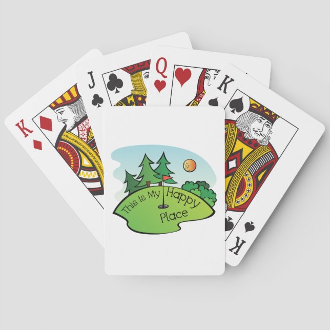 Jeu De Cartes Golf Parcours Trou Happy Place (dos)
