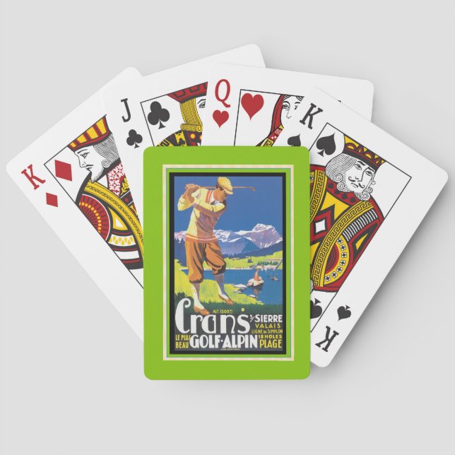 Jeu De Cartes Golf vintage Crans-sur-Sierre (dos)