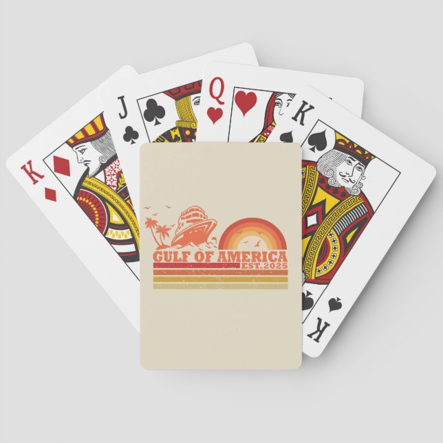 Jeu De Cartes Golfe d'Amérique patriotique vintage-américaine (dos)