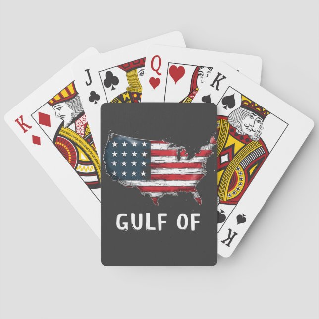 Jeu De Cartes Golfe De L'Amérique Drôle Trump Coût Est Mexique (dos)