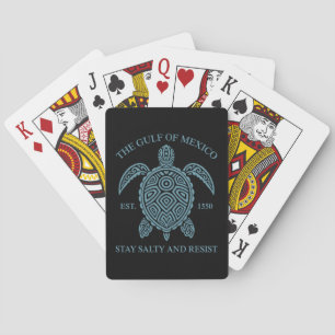 Jeu De Cartes Golfe Du Mexique ESTD 1550 Séjournez Salé Et Résis
