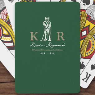 Jeu De Cartes Golfeur Classique Golfeur Vert