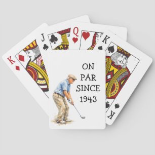 Jeu De Cartes Golfeur d'anniversaire Drôle 80 ans heureux Papa P