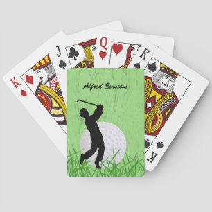 Jeu De Cartes Golfeur et boule entouré d'herbe Personnaliser