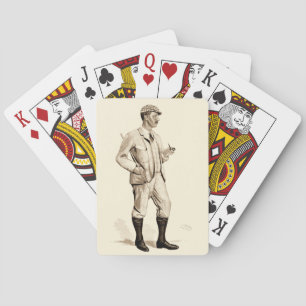 Jeu De Cartes Golfeur vintage avec tuyau et bottes de tabac