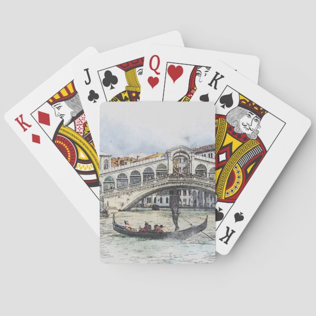 Jeu De Cartes Gondola Venice Italie Jouer des cartes (dos)