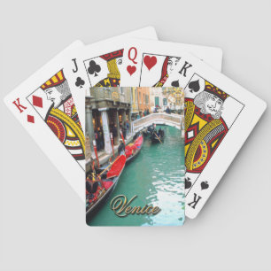 Jeu De Cartes Gondolas sur un canal vénitien