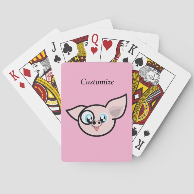 Jeu De Cartes Goofy Pig souriant Thunder_Cove (dos)