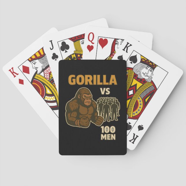 Jeu De Cartes Gorilla vs 100 men epic battle (dos)