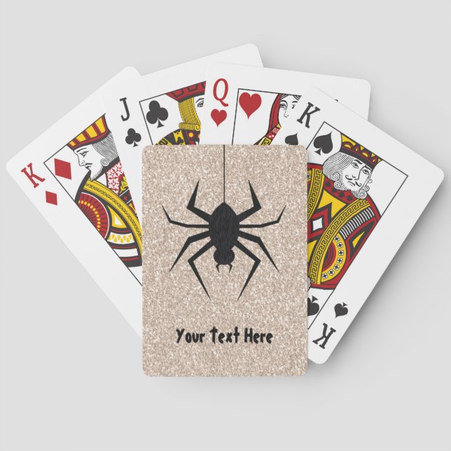 Jeu De Cartes Goth Black Widow Spider Parties scintillant Hallow (dos)