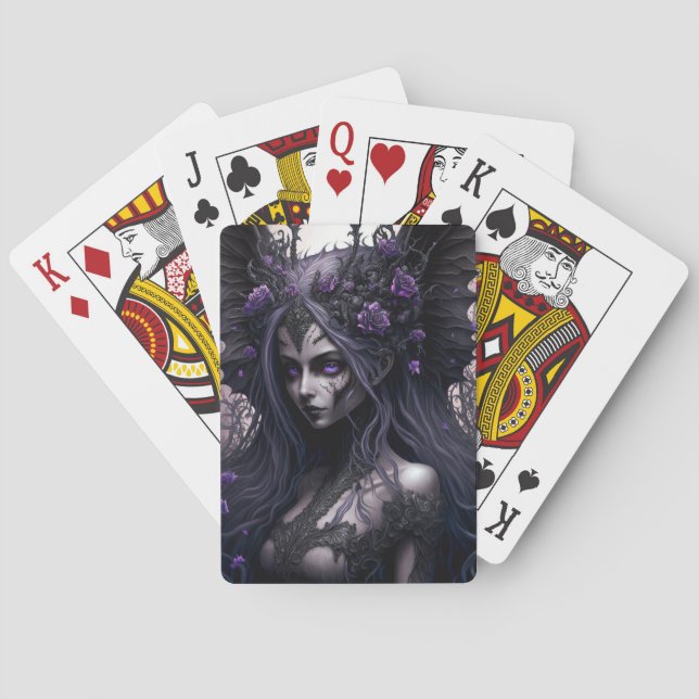 Jeu De Cartes Goth Fairy Gothique Imaginaire Art Jouer des carte (dos)