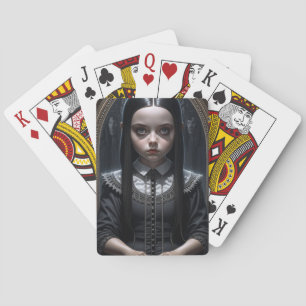 Jeu De Cartes Gothique Fille Hauning Ai Art Halloween