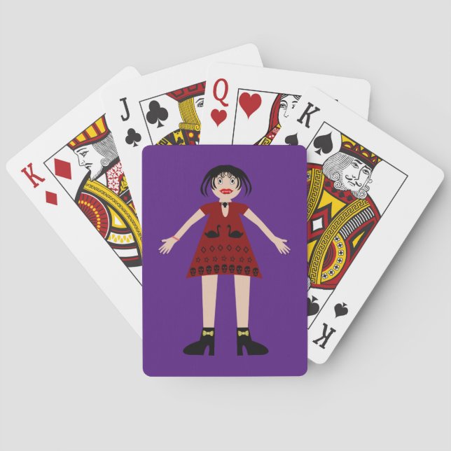 Jeu De Cartes Gothique Halloween Vampire Lady (dos)
