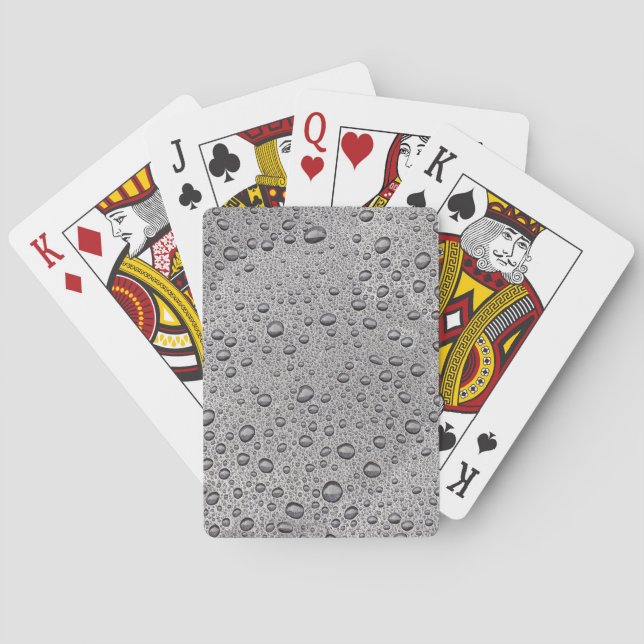 Jeu De Cartes gouttelettes d'eau gris (dos)