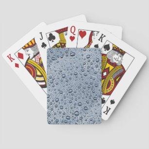 Jeu De Cartes gouttelettes d'eau gris de métal