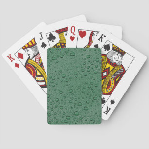 Jeu De Cartes gouttelettes d'eau vertes