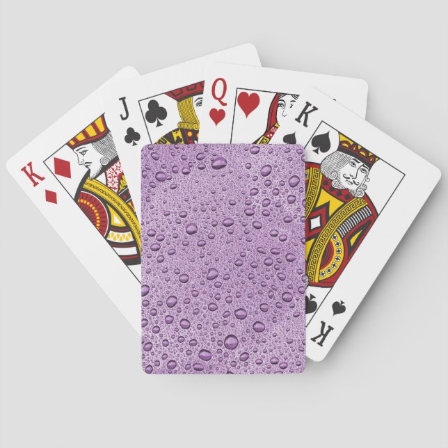 Jeu De Cartes gouttelettes d'eau violette (dos)