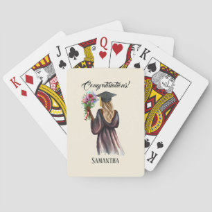 Jeu De Cartes Graduation d'aquarelle personnalisée (14)