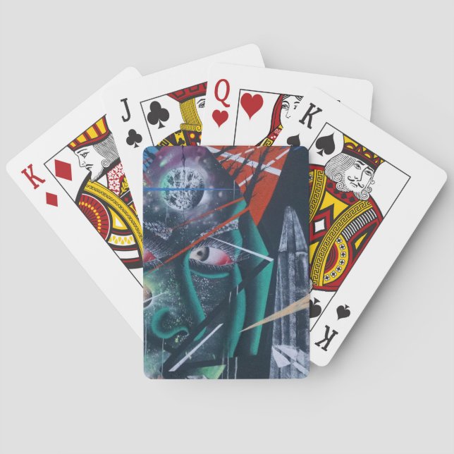 Jeu De Cartes Graffiti Rave Sombre (dos)