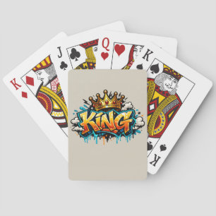 Jeu De Cartes Graffiti Roi Couronné de la Rue