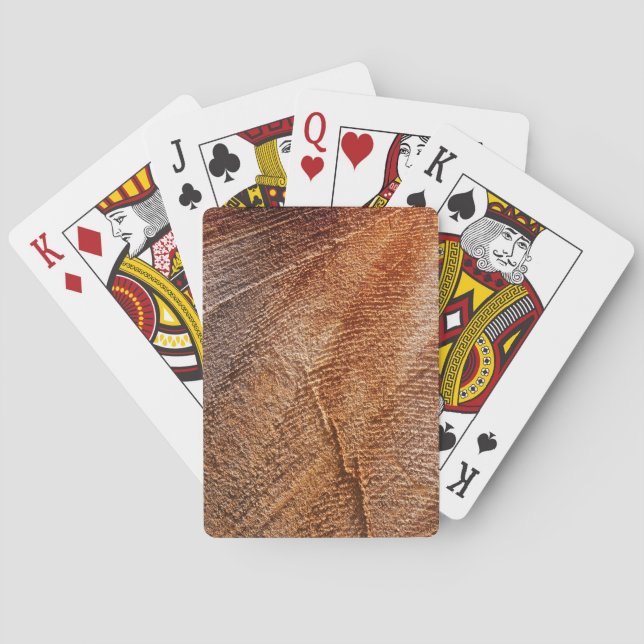 Jeu De Cartes Graisse de bois de rondelle coupée (dos)