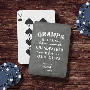 Jeu De Cartes Gramps amusant grand-père Monogramme
