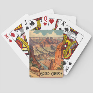 Jeu De Cartes Grand Canyon Retro Design de voyage