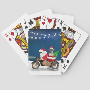 Jeu De Cartes Grand chien Dane Noël Père Noël