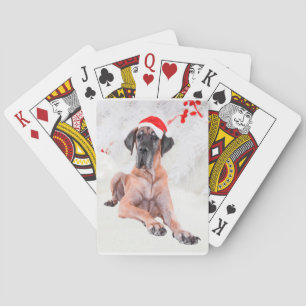 Jeu De Cartes Grand chien Danse Casquette Joyeux Noël