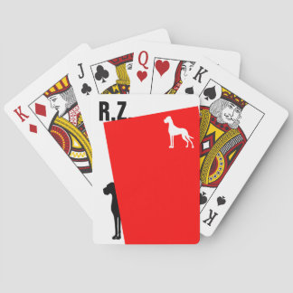 Jeu De Cartes Grand Danois et vos initiales