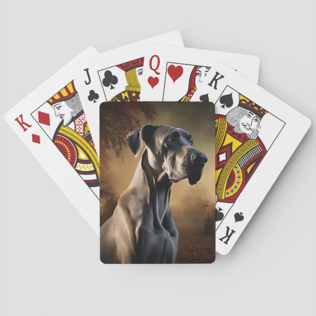 Jeu De Cartes Grand Danois Halloween Épouvantable (dos)