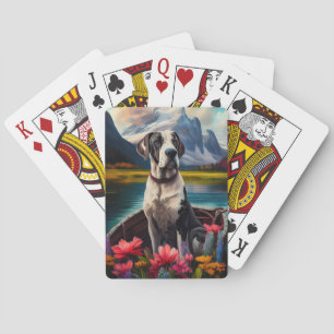 Jeu De Cartes Grand Danois sur une pagaie : Une aventure pittore