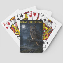 Grand-duc des Bois Forêt ANIMALS Poker