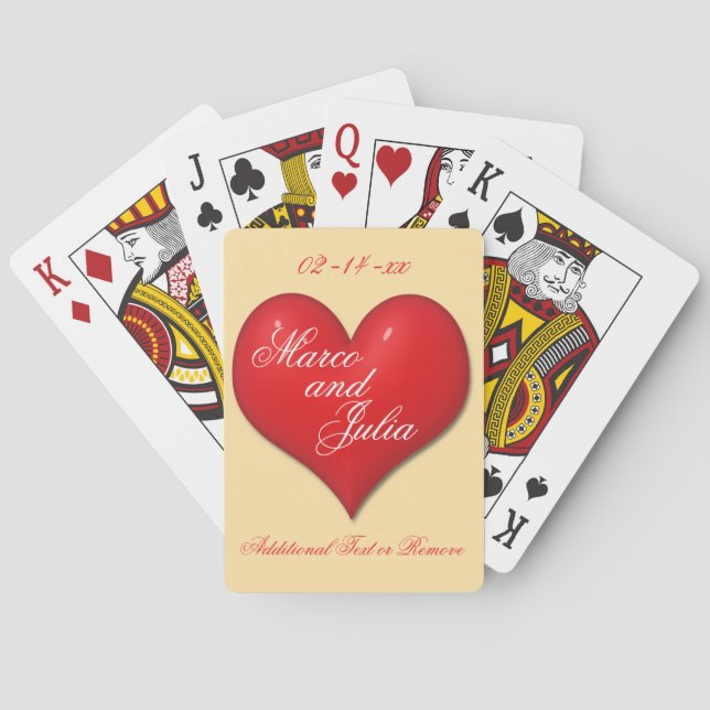 Jeu De Cartes Grand mariage du cœur rouge (dos)