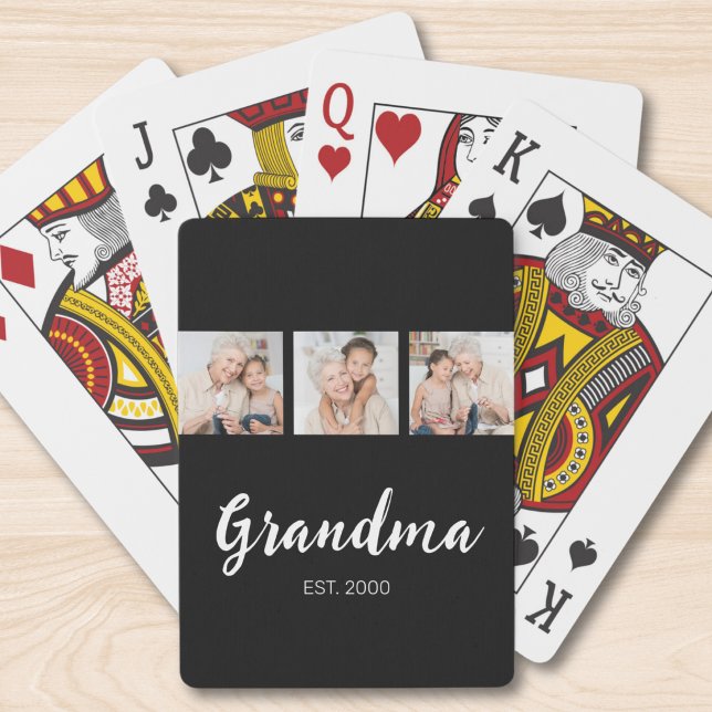 Jeu De Cartes Grand-mère a établi le script moderne 3 Photo Noir (Créateur téléchargé)