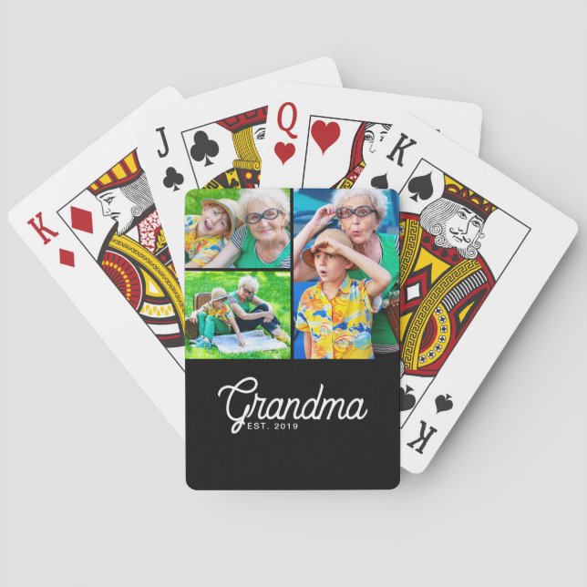 Jeu De Cartes Grand-mère a établi un script moderne noir 3 Photo (dos)