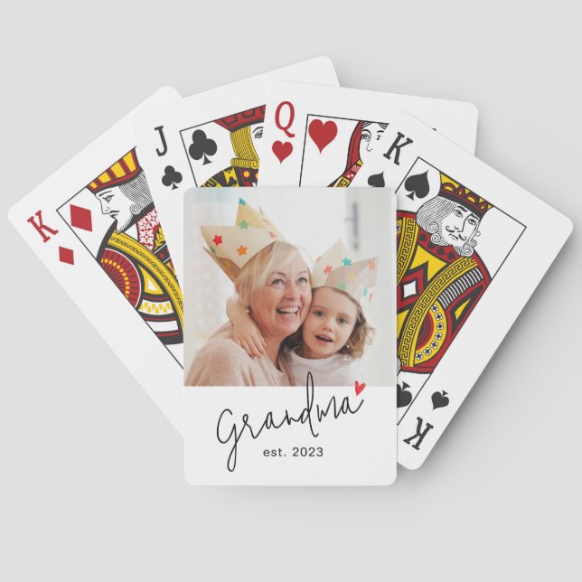 Jeu De Cartes Grand-mère a établi une photo de script moderne (dos)